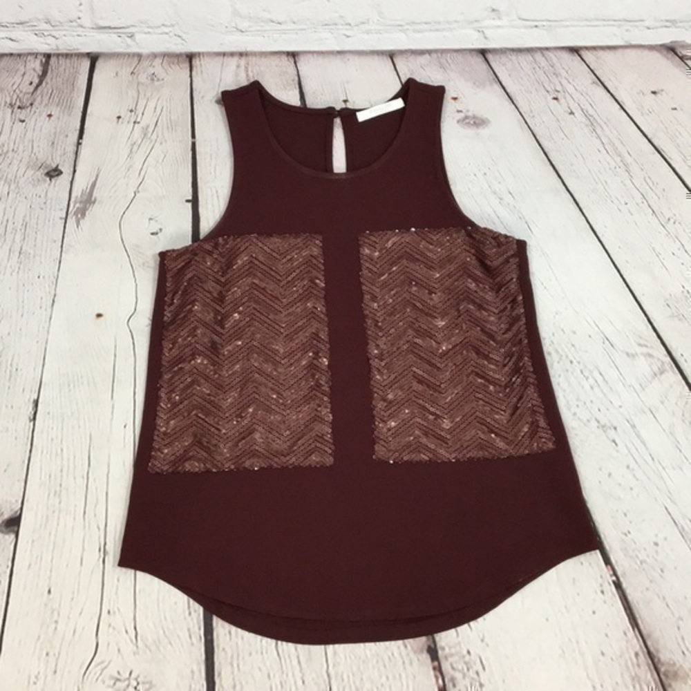 NWOT maroon sequin tank size small by Piperlime